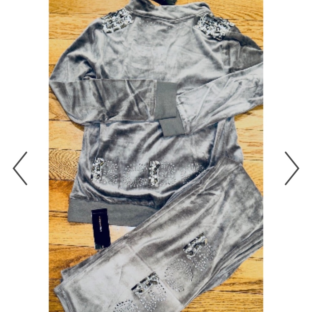 Bcbg crop track suit sweater and pants